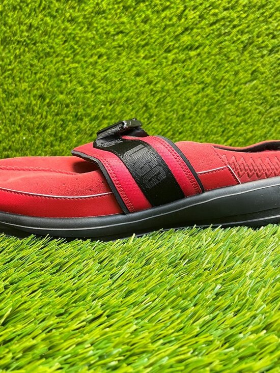 UGG Kick It Mens Size 9 Red Black Casual Classic Slip On Slide Slippers Shoes main image 10